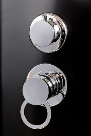 Душевая кабина AvaCan BM1590BLACK 90х90 четверть круга с крышей ориентация универсальная