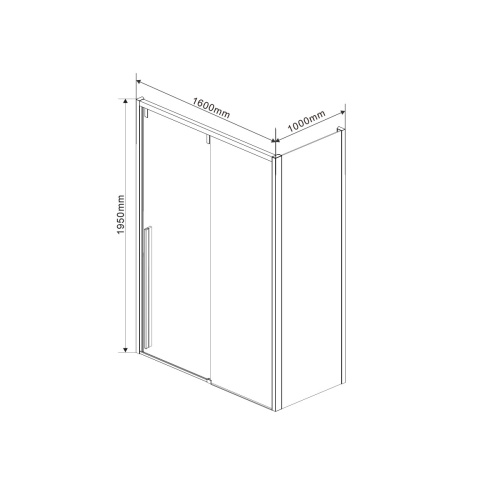 Душевой уголок Vincea Lugano VSR-1L1016CL-1 160х100 стекло прозрачное профиль хром глянцевый - фото 4