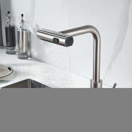 Смеситель для кухни Shevanik S263L на мойку сатин