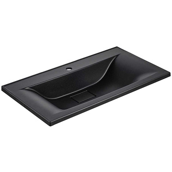 Раковина кварцевая Vincea VCB-3M900B 90х45 встраиваемая цвет черный матовый 1 отверстие под смеситель