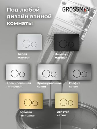 Клавиша смыва механическая Grossman Style 700.K31.05.21M.21M цвет черный