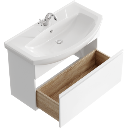 Тумба под раковину Aqwella Y ROD01081 80х30 подвесная цвет белый