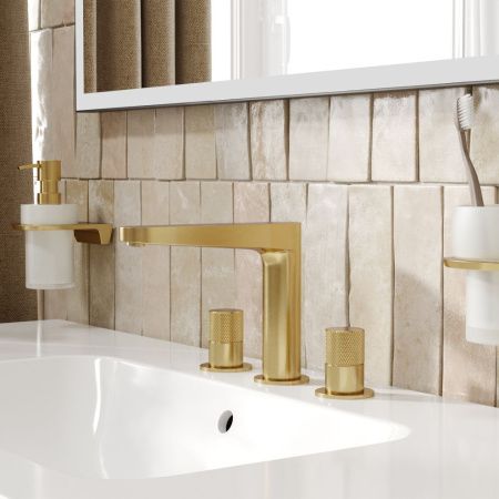 Смеситель для раковины Wasserkraft Schunter 8200 8235 встраиваемый в стену золото