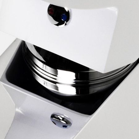 Смеситель Wasserkraft Aller 1060 WHITE 1063W на раковину белый/хром