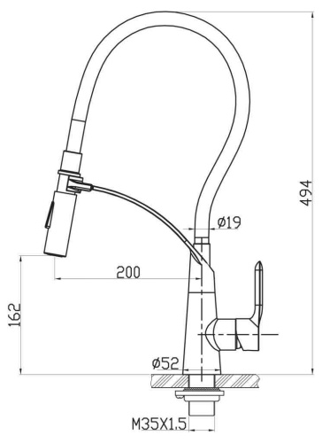 Смеситель для кухни BelBagno NOVA BB-LAM36-IN на мойку сатин - фото 2