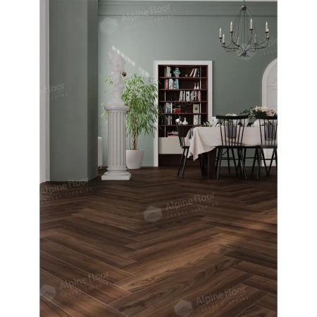 Ламинат Alpine Floor Herringbone 12 LF105-14 Дуб Абруццо толщина 1.2 см 34 класс 600х100