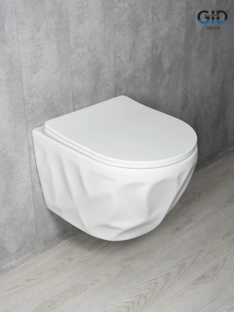 Унитаз подвесной Gid Tornado 62263Y белый с сиденьем микролифт безободковый смыв торнадо