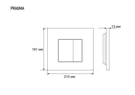 Клавиша смыва механическая Grossman Pragma 800.T1.03.100.100 цвет хром