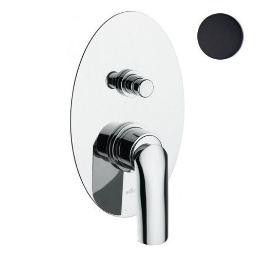 Смеситель для ванны и душа Webert Aria AI860101560 настенный черный - фото 2