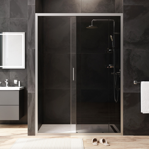 Душевая дверь Am.Pm Gem W90G-140-1-195MG 140х195 стекло прозрачное профиль хром матовый - фото 4