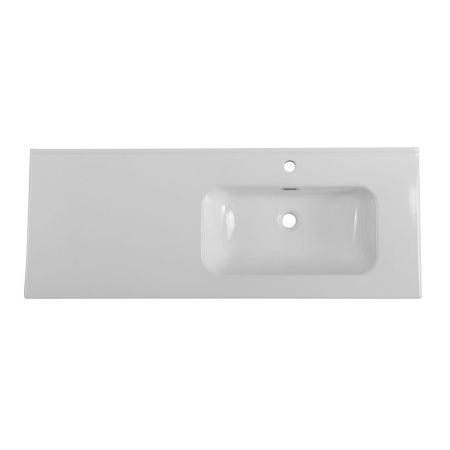 Раковина керамическая BelBagno BB1200ETL-R 120х50 накладная цвет белый 1 отверстие под смеситель