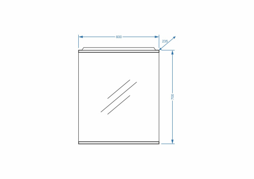 Зеркало в ванную Stella Polar Ванесса SP-00000219 60х70 цвет белый - фото 2