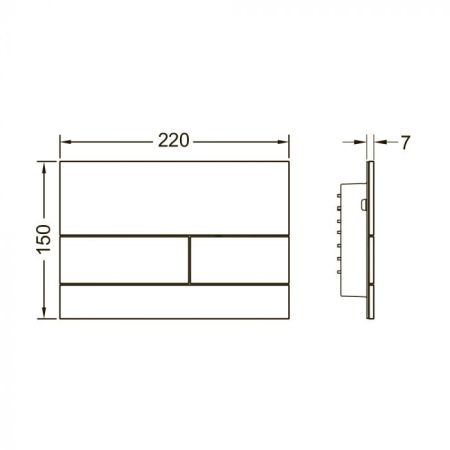 Клавиша смыва механическая Tece TECEsquare 9240826 цвет серебро
