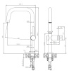 Смеситель для кухни Wonzon & Woghand WW-8020297-BRG на мойку розовое золото