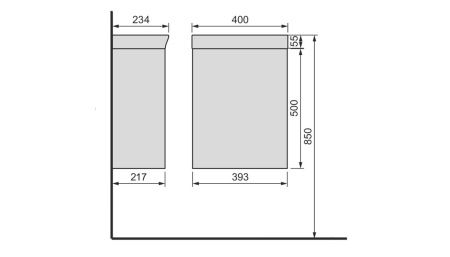 Тумба под раковину Velvex BIO tp.BIO.BIO.MAXI.40.1D белый глянец 40х20 подвесная цвет белый