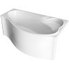 Ванна акриловая 1MarKa GRACIA 01гр1695п 160х95 пристенная асимметричная без каркаса