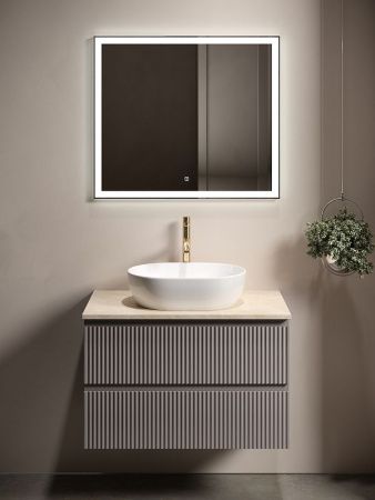 Тумба под раковину Sancos SNOB R SNR80SM 80х40 подвесная цвет коричневый