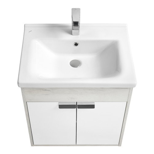 Тумба под раковину Aquaton Флай 1A237301FAX10 58х43х61 подвесная цвет дуб светлый - фото 2