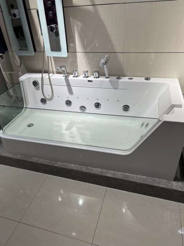 Ванна акриловая гидромассажная Frank 201759000 170х80 угловая асимметричная с каркасом - фото 3