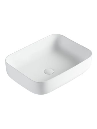 Раковина из сантехнического фарфора Orange B05-500W 50х40 накладная цвет белый
