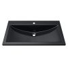 Раковина из искусственного камня Uperwood Self 4538341202 80х50 полувстраиваемая цвет черный