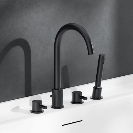 Смеситель Damixa Scandinavian Pure 360400300 на борт ванны черный