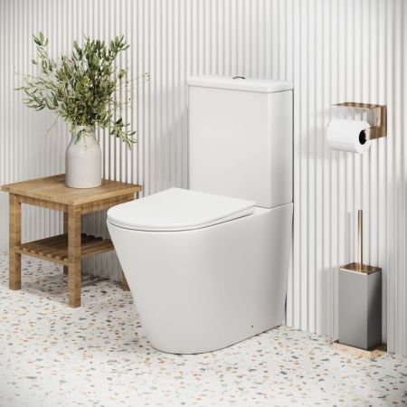 Унитаз напольный с бачком Grossman Color GR-4480MS белый с сиденьем микролифт безободковый каскадный смыв