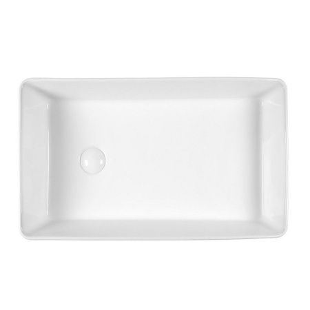 Раковина из сантехнического фарфора Bond Cube S67-610 60х40 накладная цвет белый без отверстий под смеситель