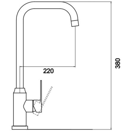 Смеситель для кухни Savol S-SUS32003 на мойку сатин