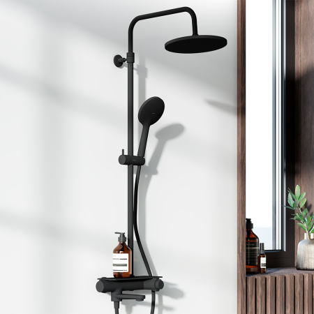 Душевая стойка Damixa Jupiter 977760300 настенная цвет черный