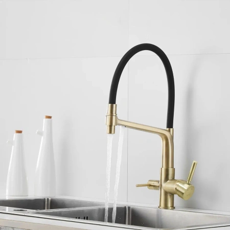 Смеситель для кухни Rose R658Q на мойку бронза