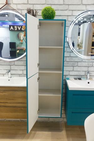 Шкаф-пенал Art&Max PLATINO AM-Platino-1500-2A-SO-TM 40х150 подвесной цвет бирюзовый
