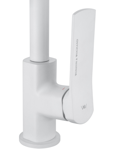 Смеситель для кухни Wonzon & Woghand WW-L1006-MW на мойку/столешницу белый - фото 4