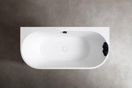 Ванна из искусственного камня Abber Leipzig AM9916 170х80 пристенная овальная с каркасом