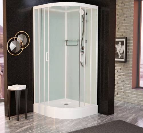 Душевая кабина Frank 400400 100х100 с крышей ориентация универсальная - фото 4