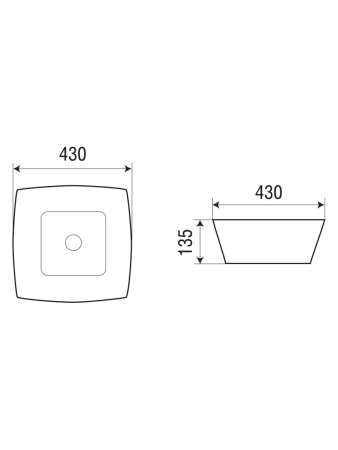 Раковина из сантехнического фаянса WeltWasser WW SK 10000004563 40 см накладная цвет белый без отверстий под смеситель