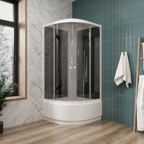 Душевая кабина Parly Classic EC821 80х80 четверть круга с крышей - фото 2