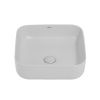 Раковина из сантехнического фаянса Abber RECHTECK AC2211MLG 40х40 накладная цвет серый без отверстий под смеситель