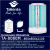 Душевая кабина Taliente TA-8080M 80х80 четверть круга с крышей ориентация универсальная