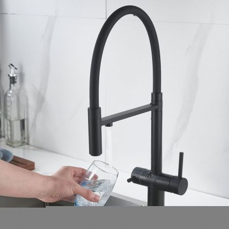 Смеситель для кухни Shevanik S178H на мойку черный