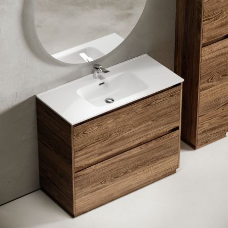 Тумба под раковину Sancos Libra Floor LB100FECH 100х50 напольная цвет коричневый