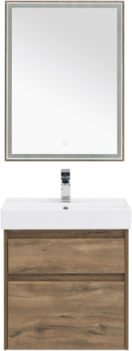 Комплект мебели: тумба с раковиной + зеркало Aquanet Nova Lite 00254216 60,5х45,7х145 напольный/подвесной - фото 5