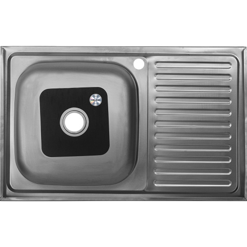 Кухонная мойка Melana 076 ta R (*20) 80x50 цвет хром - фото 3