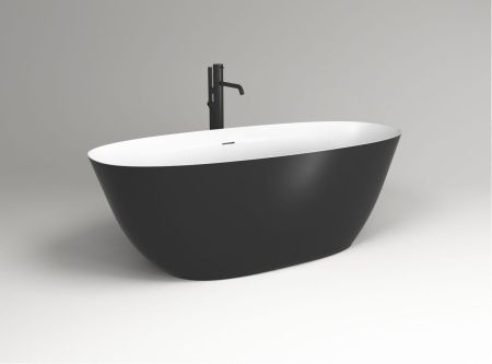 Ванна из искусственного камня Plumberia Selection Veloma VELOMA 170BN 170х75 отдельностоящая овальная с ножками