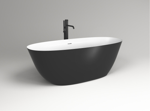 Ванна из искусственного камня Plumberia Selection Veloma VELOMA 170BN 170,5x75 отдельностоящая овальная - фото 4