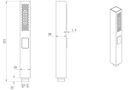 Душевая лейка Allen Brau Infinity 5.21A22-00 хром