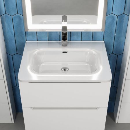 Раковина керамическая Uperwood Monica RMonica60wg 60х50 полувстраиваемая цвет белый