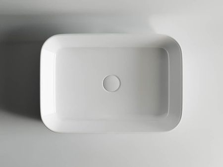 Раковина из сантехнического фарфора Ceramica Nova ELEMENT CN5004 60х40 накладная цвет белый без отверстий под смеситель