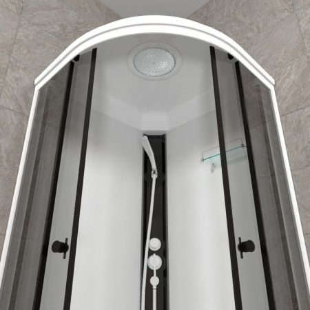 Душевая кабина Тритон Грэй-Вайт Щ0000067301 90х90 четверть круга с крышей ориентация универсальная