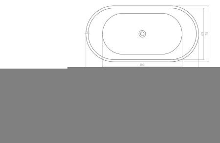 Ванна акриловая Cerutti SPA CT9902 150х75 отдельностоящая овальная с ножками